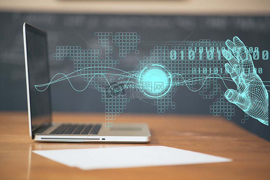 电脑中的高科技图片素材——探索信息技术视觉化呈现