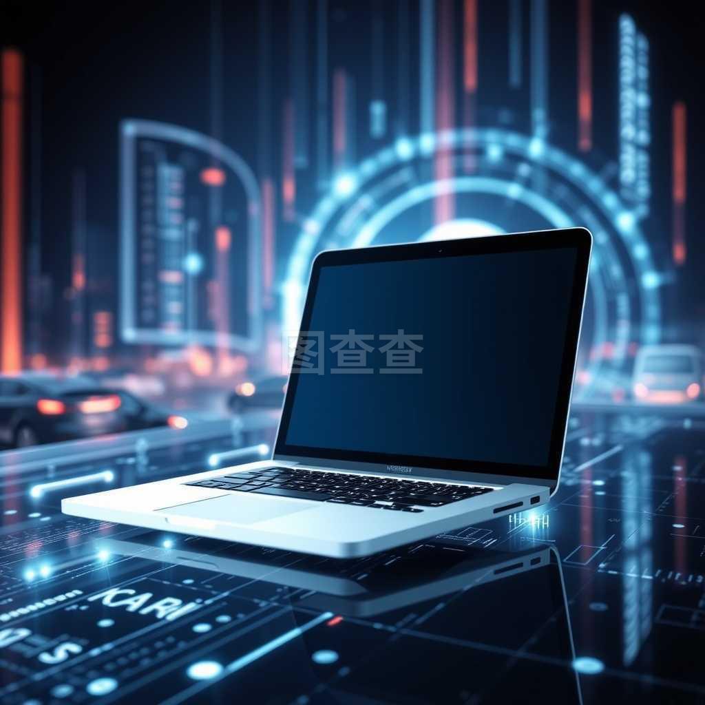 融合高科技背景的笔记本电脑 信息技术发展的核心技术平台