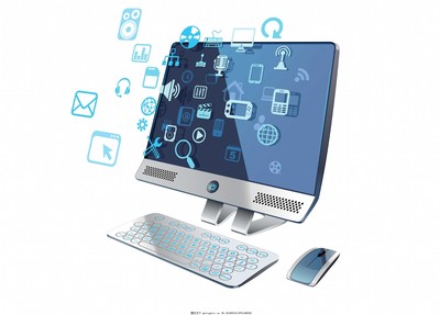 灰色科技电脑 卡通元素中的科技魅力